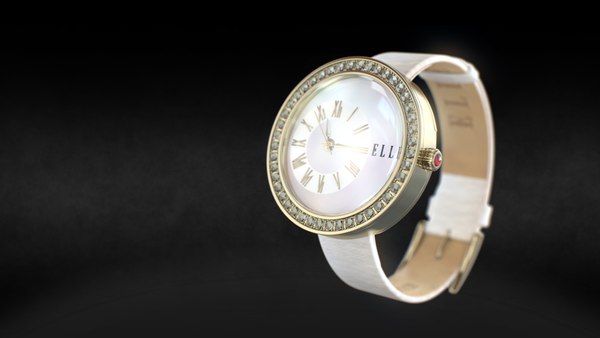 3d model watch white