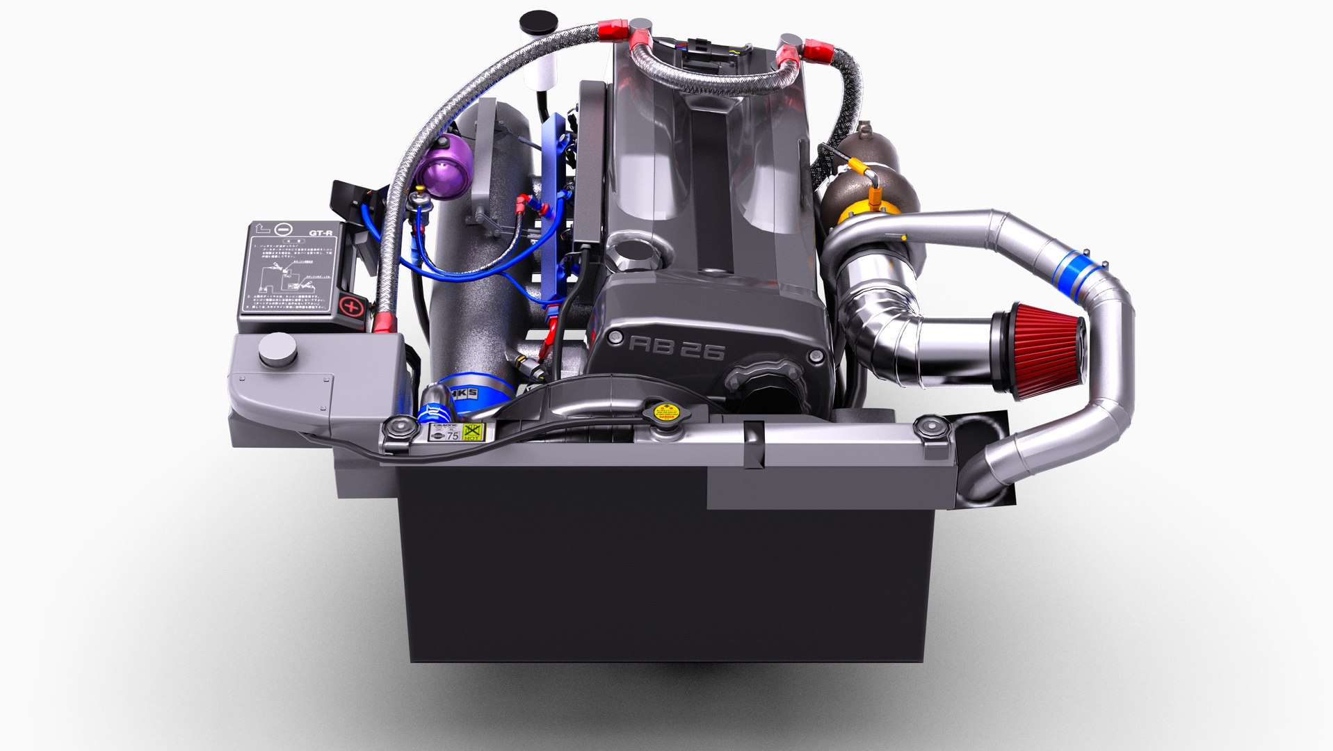 3D RB26 Inline 6 600HP Turbonetics Engine Model - TurboSquid 2337121