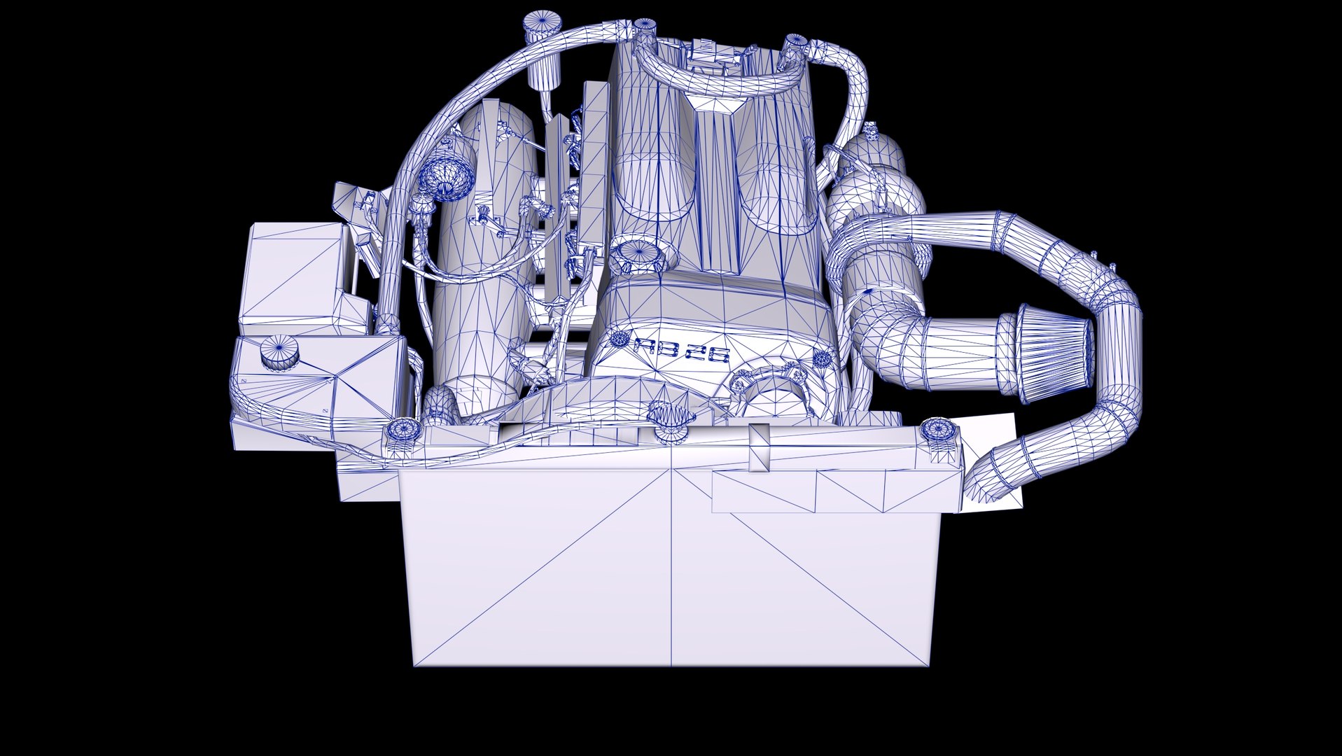 3D RB26 Inline 6 600HP Turbonetics Engine Model - TurboSquid 2337121