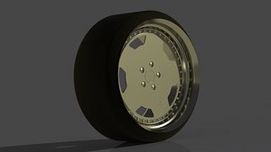 3D Car rim with tyre