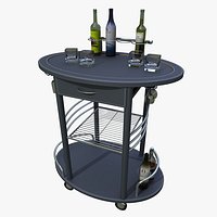 Portable Minibar Cart