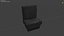 Modelo 3D de asiento de banco de cuero para cabina