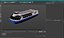 River Sightseeing Cruise Boat Mockup 3D model