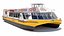 River Sightseeing Cruise Boat Mockup 3D model