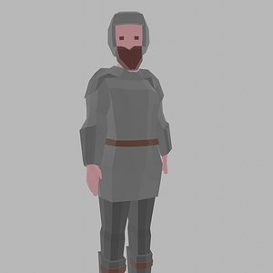 3D Low Poly Knight Rigged 2