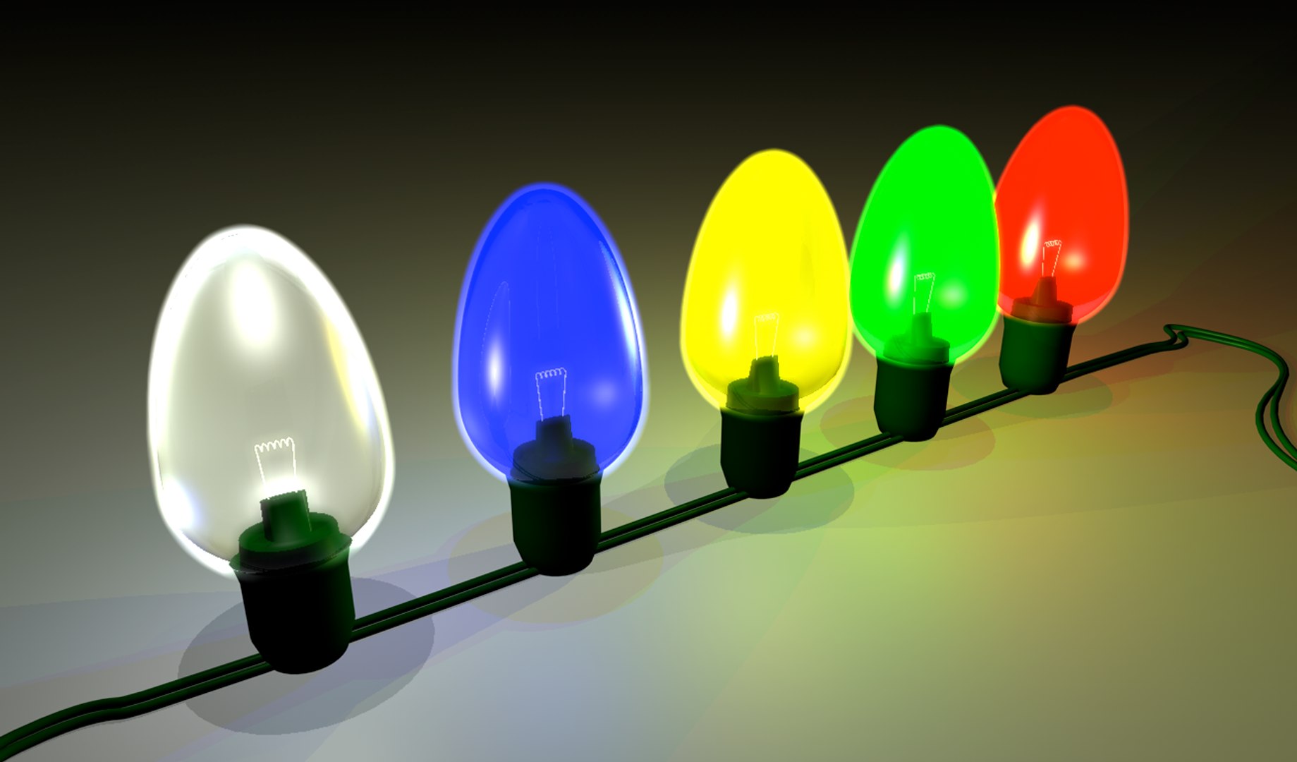 Christmas Lights Holiday C4d