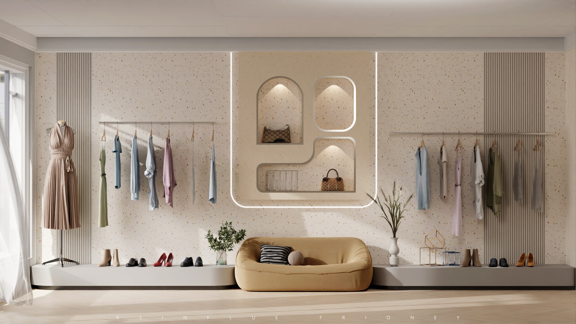 3D Modern Shopping Mall Clothing Store Rendering Model - TurboSquid 2456364
