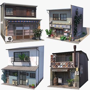 Japanese Buildings Bundle 4