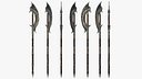 Fantasy Spear RPG Bardiche Berdiche Bardische Bardeche Berdish Polearm PoleAxe Spear Axe  Sparth