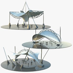 Futuristic Tensile Pavilions Bundle-04
