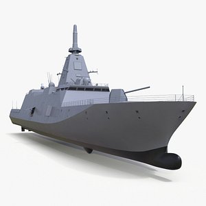 Japanese Mogami Class Frigate FFM-2 Rigged 3D model