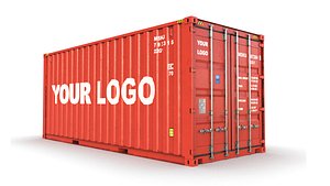 Generic container 20feet  PSD Editable 3D model