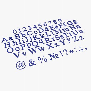 Alphabet plastic 5 3D model