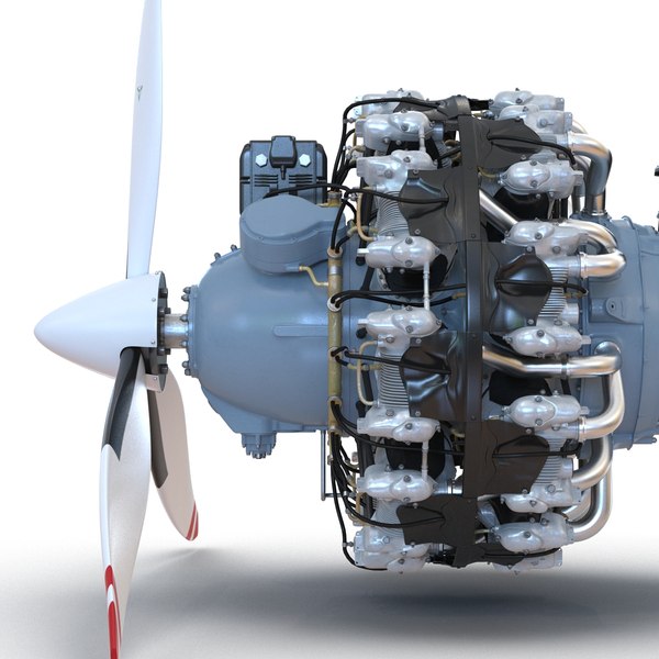 pratt whitney r 2800 3d max