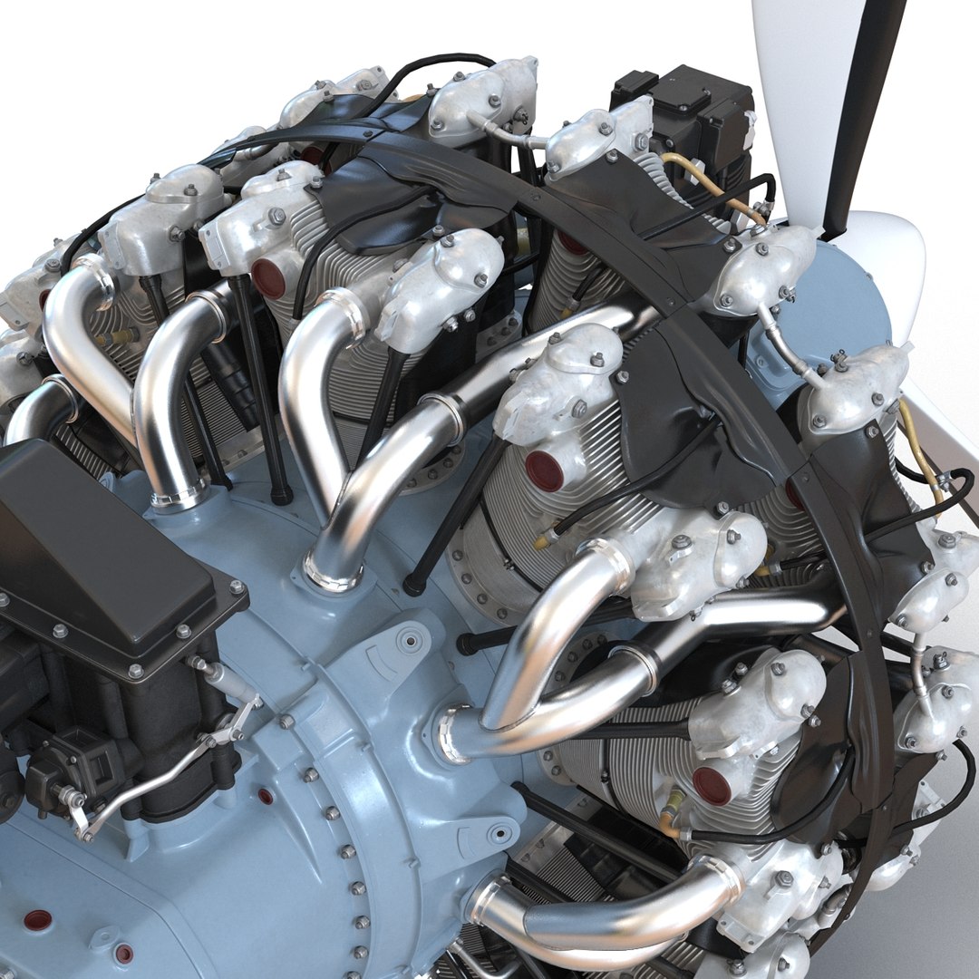 Pratt Whitney R 2800 3d Max