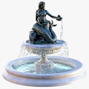 3D mermaid fountain model