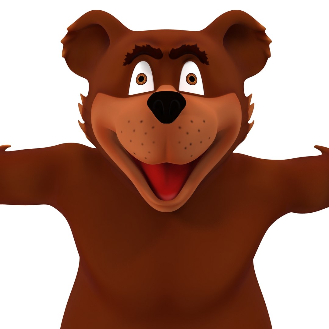 Cartoon bear rigged 3D model - TurboSquid 1493438