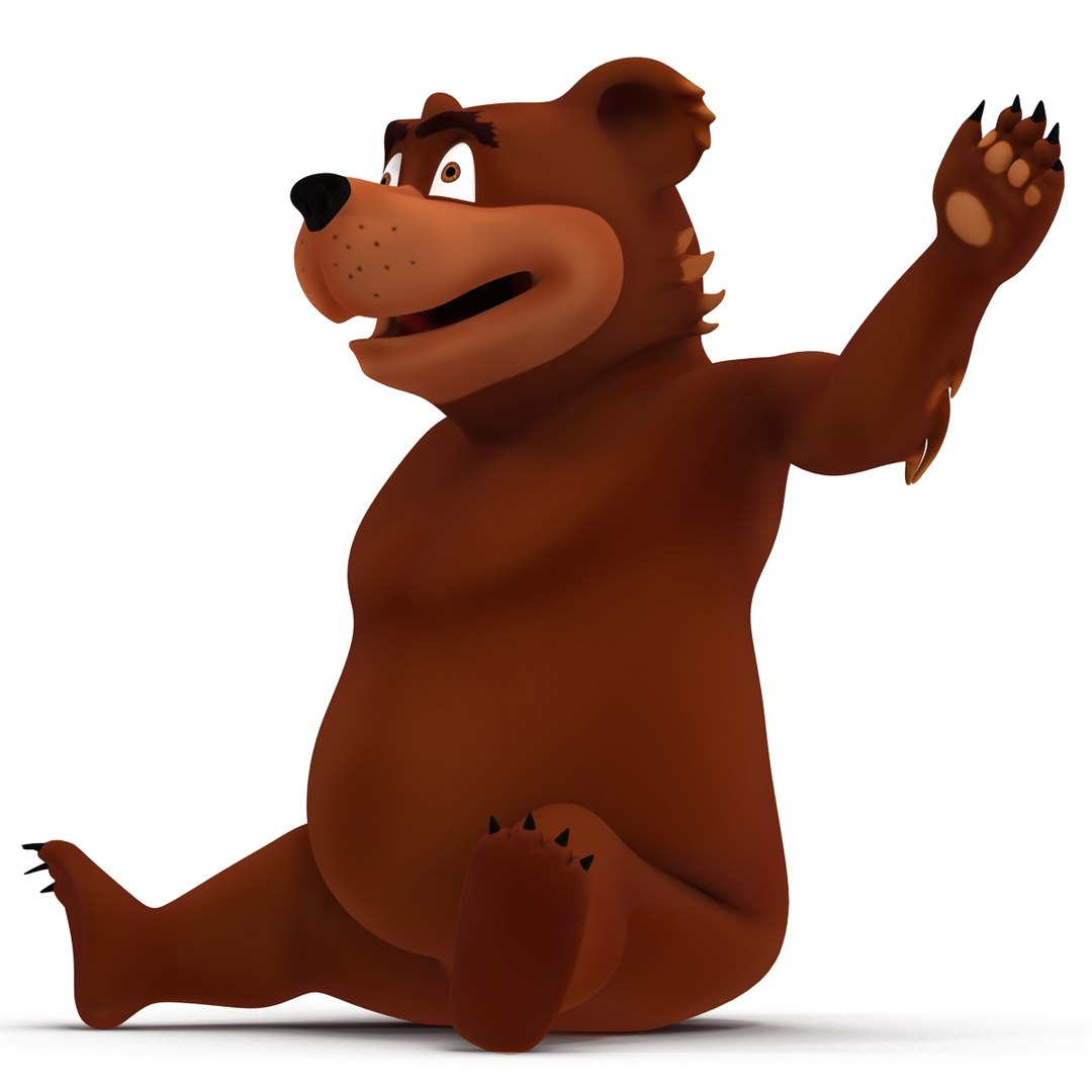 Cartoon bear rigged 3D model - TurboSquid 1493438