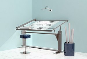 drafting table 3D model