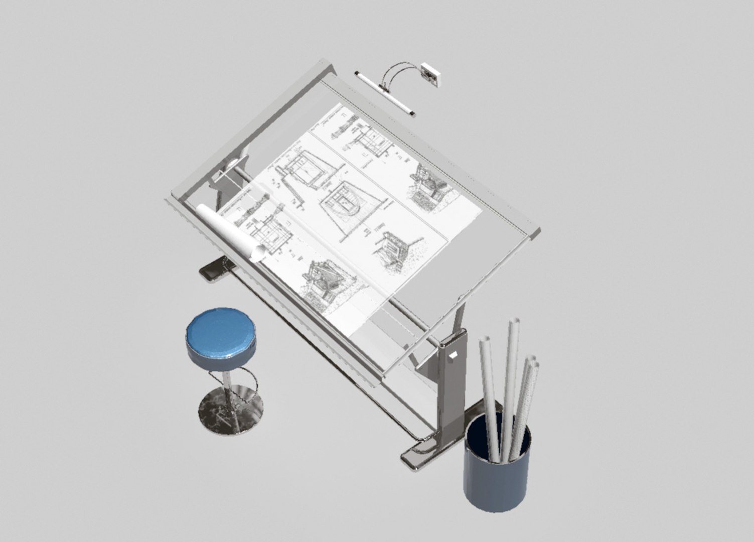 Drafting Table 3D Model | 1145191 | TurboSquid