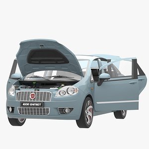 3D Fiat Linea 2008 lowpoly