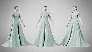 Dress 50 Shadow Green 3D model
