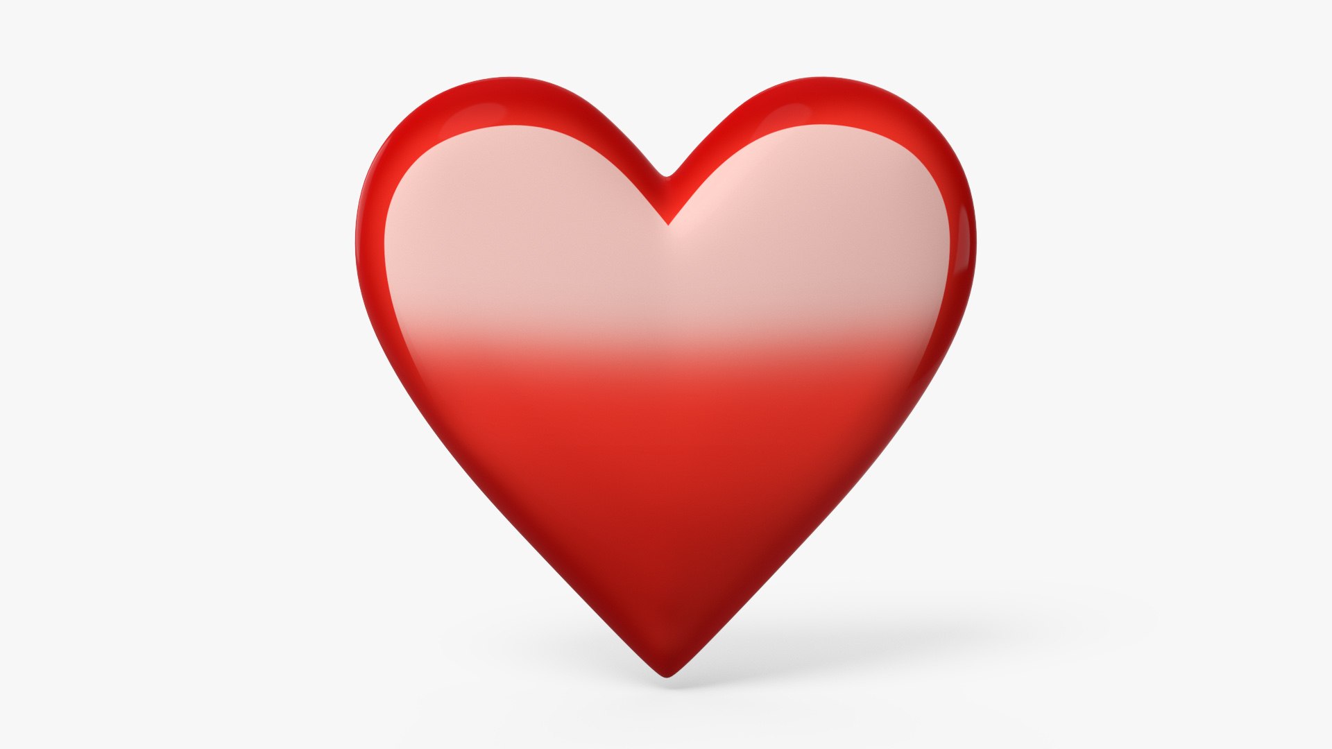 Emoji Red Heart 3D model preview