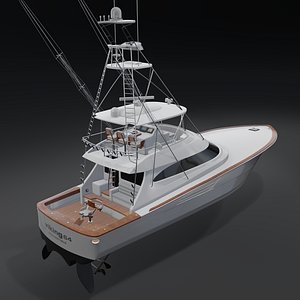 Viking 64 C  3D Rendering PBR sport fisherman 3D model 3D model