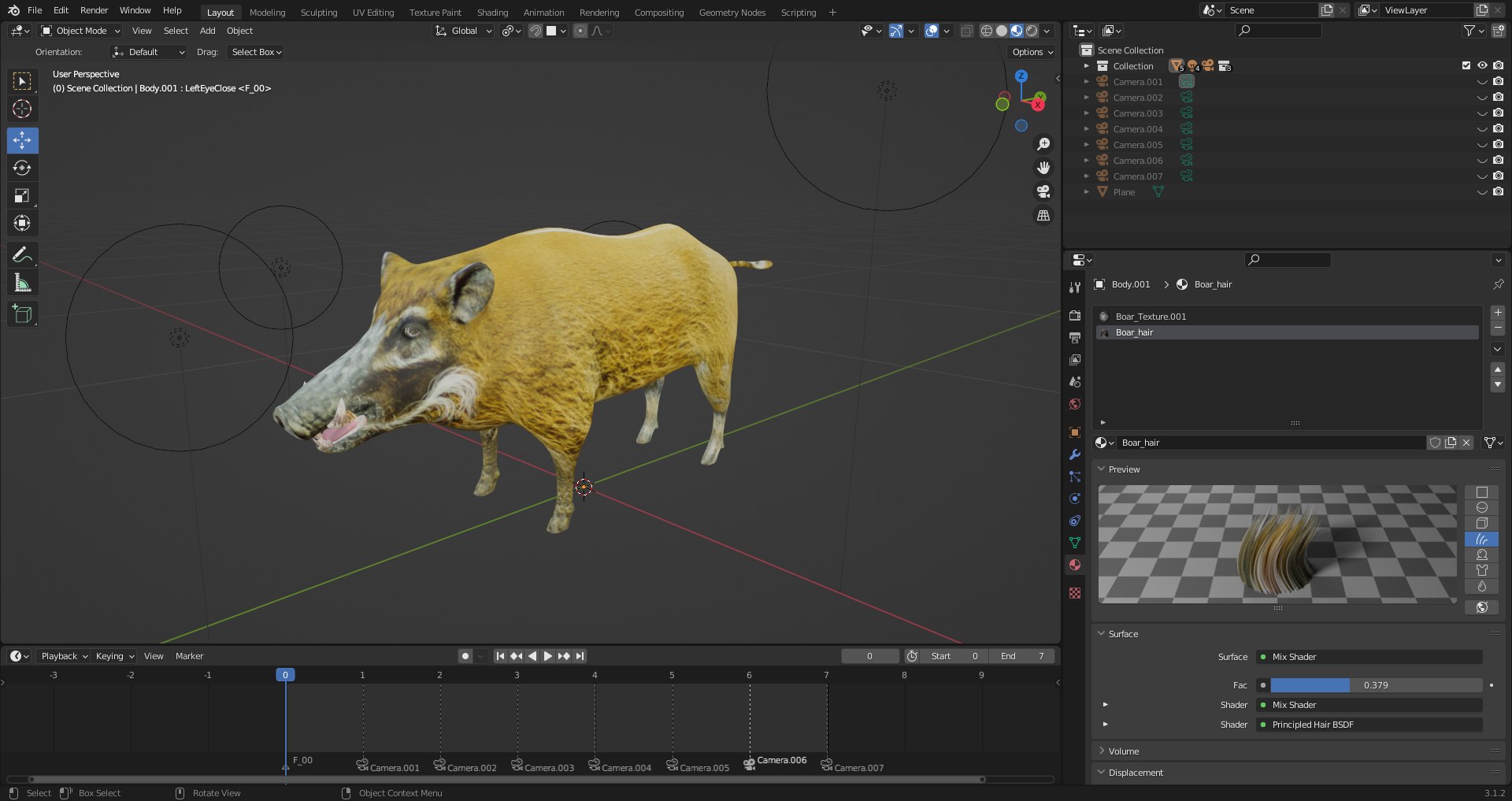 Fur Wild Boar V05 NO Rigged 3D Model - TurboSquid 1991658