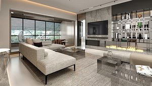 The Modern Living Room Oasis model