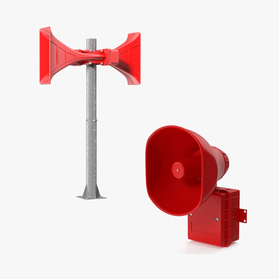 Outdoor Alarm Sirens Collection 3D model preview