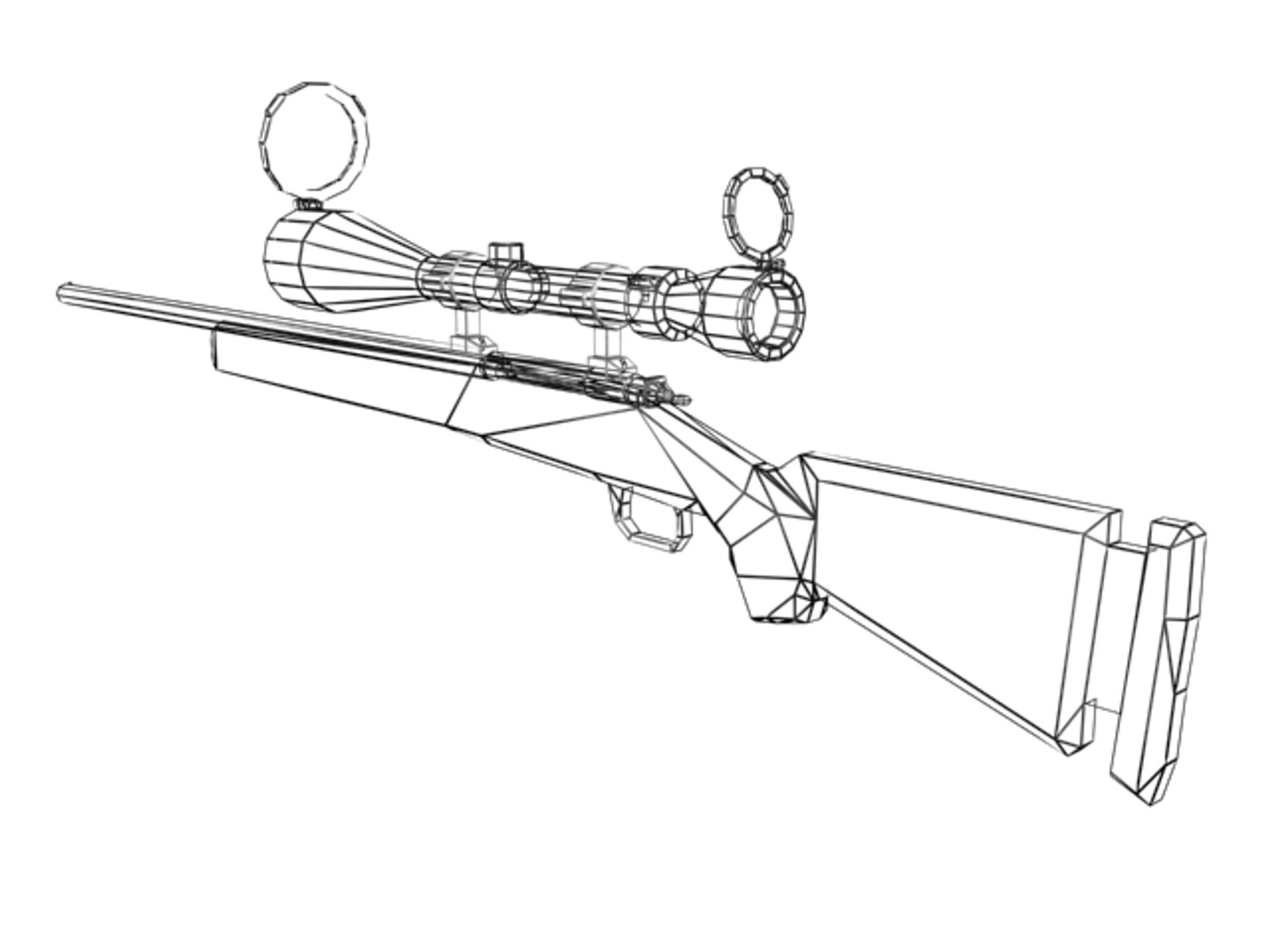 3d model m24 sniper rifle