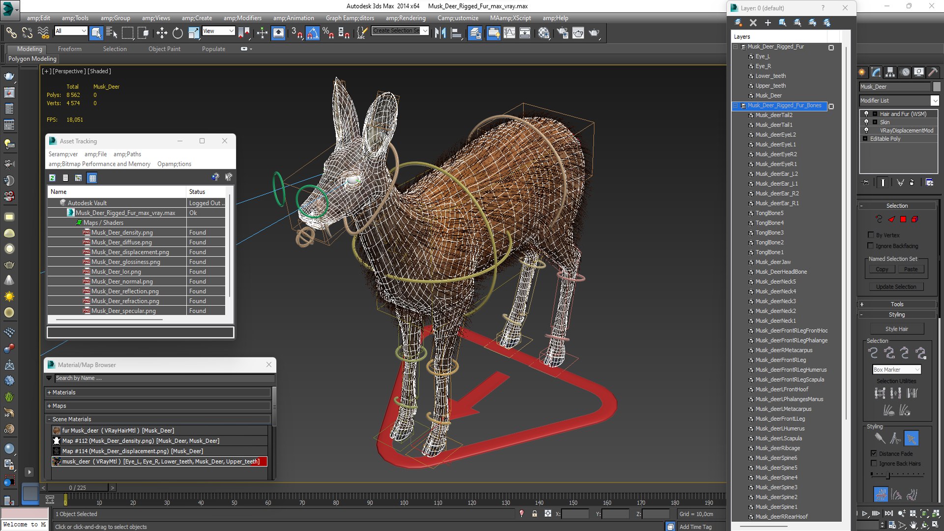 3D Model Musk Deer Rigged Fur - TurboSquid 2180757