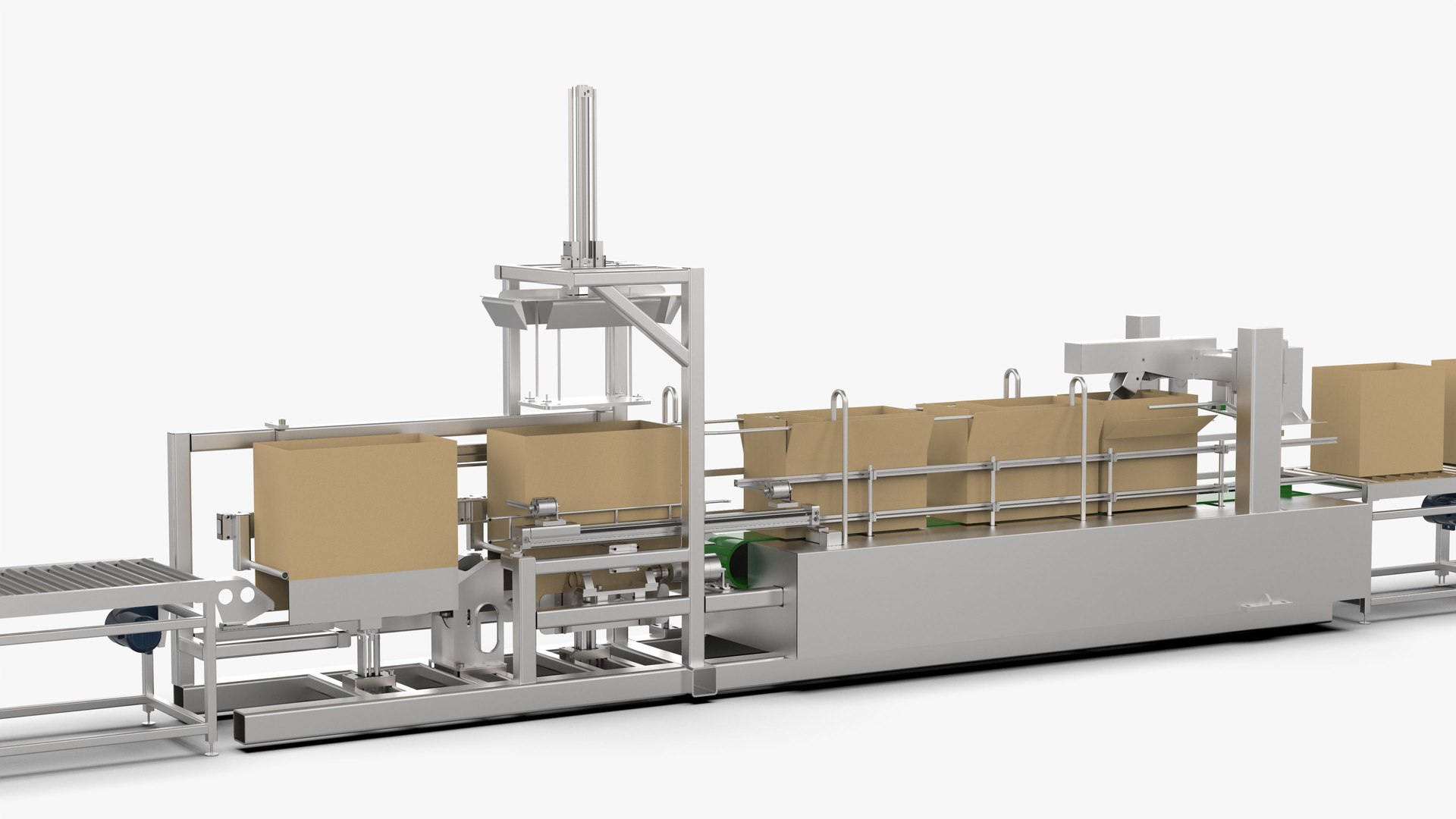 3D Automatic Carton Unpacking Packing And Palletizing Machine Model ...