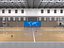 Modello 3D di un'ampia arena polisportiva al coperto con campo da basket.