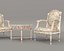 Mesa de centro y sillón de estilo europeo clásico 26