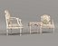 Mesa de centro y sillón de estilo europeo clásico 26