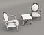 Mesa de centro y sillón de estilo europeo clásico 26