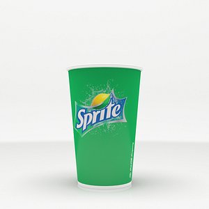 3D sprite paper soda cup