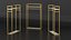 3D Golden Cloth Racks Collection