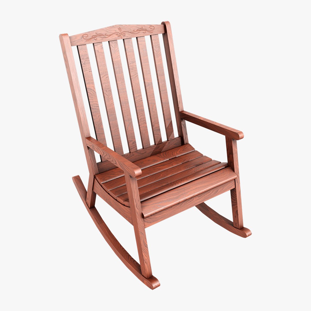 3D Wooden Rocking Chair TurboSquid 2254448