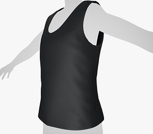 Black Tank Top 3D