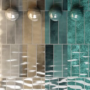 Porcelain tile 24x6 Marazzi Lume Blue M6RR Texture