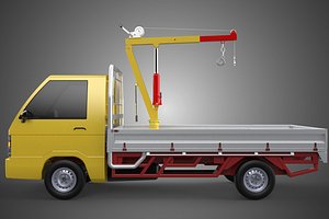 ARM FOLDING HYDRAULIC JIB CRANE MANUAL HAND WINCH TRUCK PICKUP model