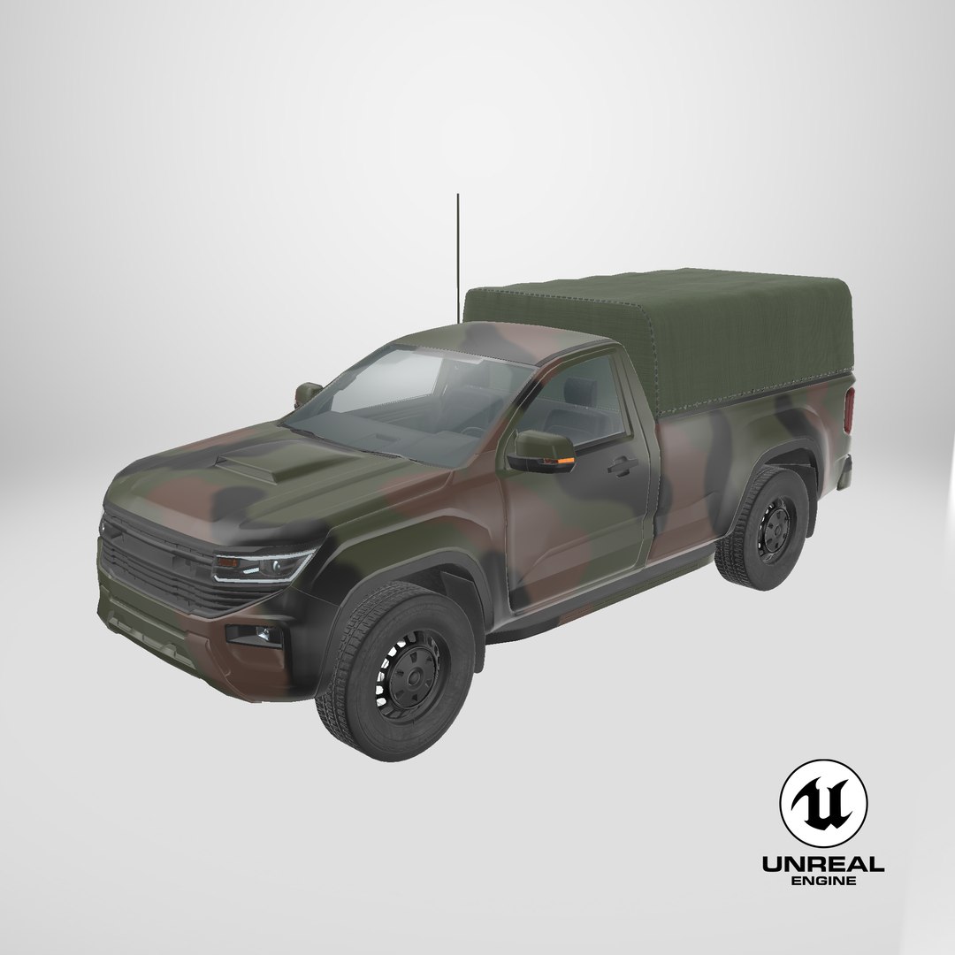 Generic Military Tactical Pickup 3D model https://p.turbosquid.com/ts-thumb/CN/itZnp9/8Z/stemcell_unreal_render/png/1730922431/1920x1080/fit_q87/8a1a3d91f03e8b876380f558c60fb4495653ddaf/stemcell_unreal_render.jpg