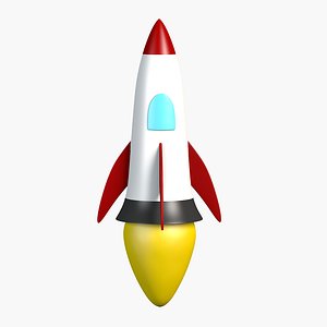 cartoon rocket toon model