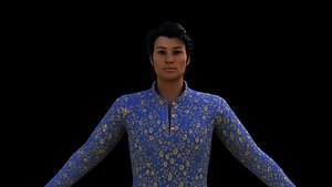3D indian man model