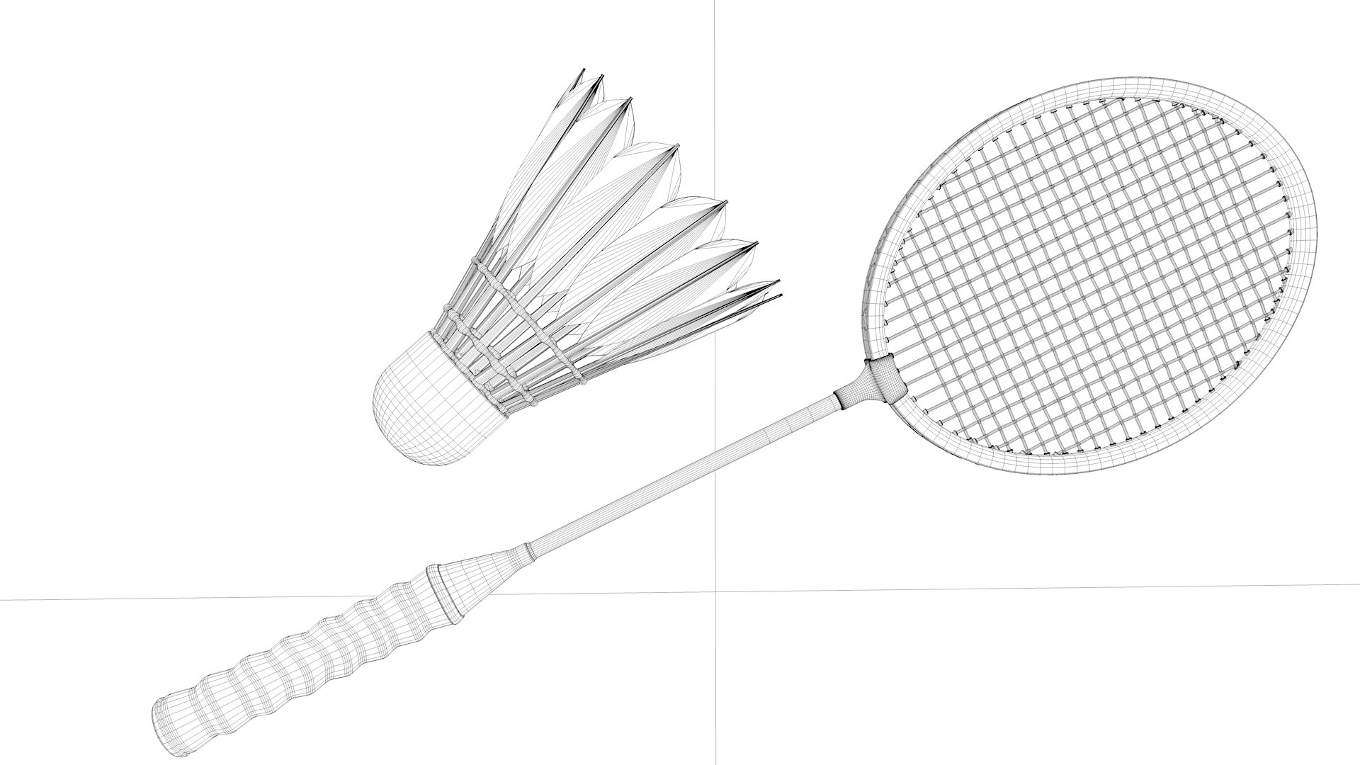 3D badminton racquet threading device - TurboSquid 1342639