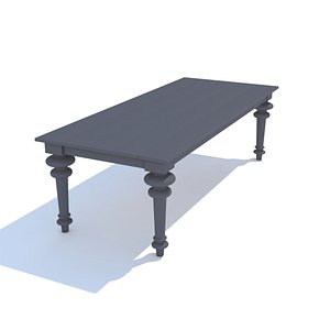 3d chairs table gervasoni gray wood model