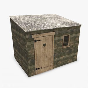 Old Wooden Shed Low-poly PBR